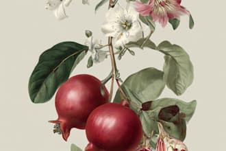 draw botanical illustration of flower illustration