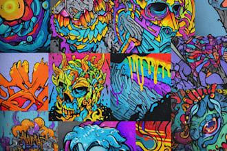 do illustration expresionism art, graffity, abstract