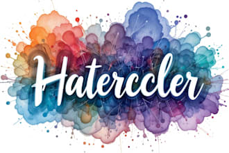 design a handrawn watercolor logo