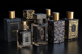 design luxurious cosmetic labels and elegant packaging