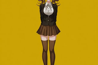 draw anime style characters with the danganronpa universe