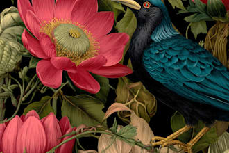 draw botanical and animal designs and patterns for you