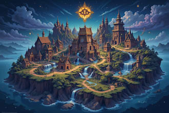 design vector maps, event maps, fantasy festival maps