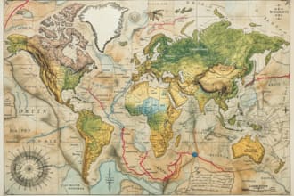 convert your sketch map or satellite image to an amazing map