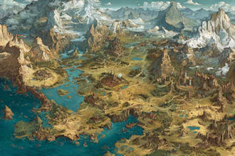 draw fantasy map illustration isometric map