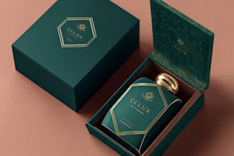 create a custom can label design and a packaging box
