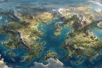 create fantasy map illustration