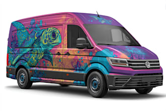 make branding vehicle wrap, van wrap, car wrap