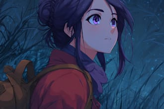 draw an anime character illustration for commercial use