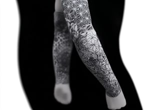 create sleeve tattoo design in geometric style