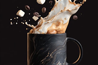 draw a unique custom mug design lets create souvenir
