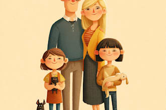 create cute family portraits