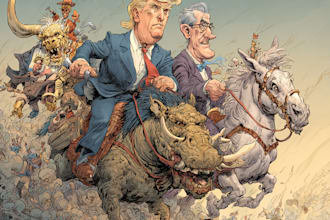 draw political cartoon and comic strip