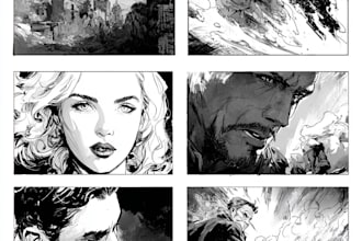 do comics book pages, storyboards, illustrations
