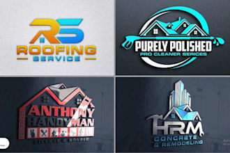 design a modern professional 3d real estate logo