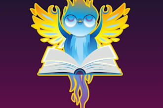 create a mascot premium education learning logo design