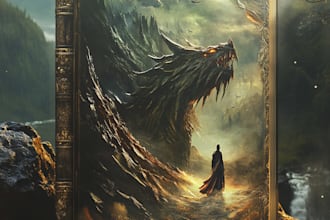 design fiction fantasy book cover, kindle ebook cover