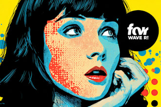 draw a professional pop art portrait