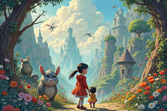 do children book illustrations, realistic, fantasy,  comic