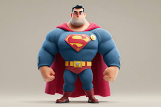 make superhero family portrait from you photos