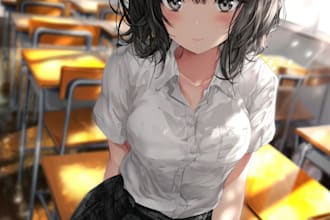 make anime character art illustration commissions