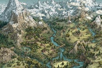 design fantasy map illustration fantasy city map fantasy world map cartography