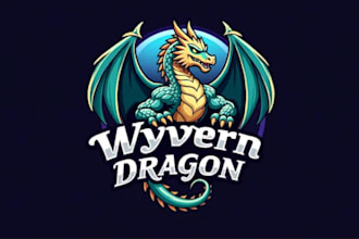 create unique dragon logo with t shirt graphics
