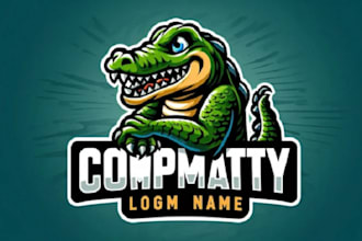 design eye catchy animal alligator mascot logo in 12 hours