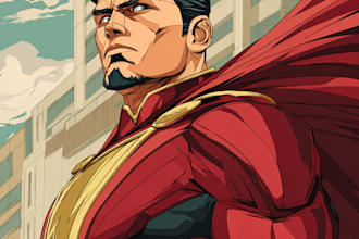 make marvel style comic book superhero character