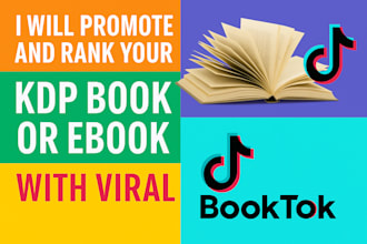 promote and rank your KDP book or  ebook with viral booktok tiktok marketing