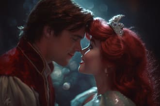 professional disney couple portrait illustration