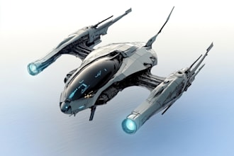 create spaceship concept art for you
