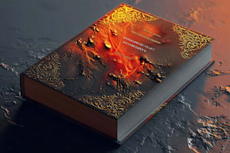 design illustrated epic fantasy book cover