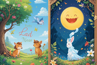 create custom book cover and children book illustrations