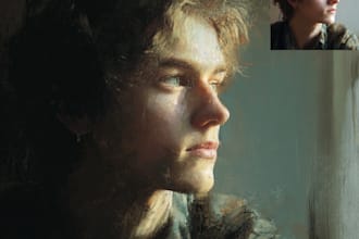 paint digital oil painting portraits