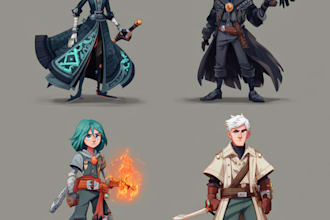 design unique 2d game characters, animations, and nfts