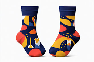 design creative collection and sublimation socks for brand