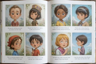 draw children book pages based on real people