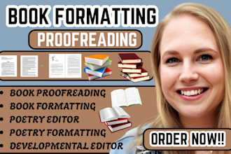 do book formatting proofreading poetry editor formatting developmental editor