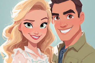 draw cute disney cartoon portrait