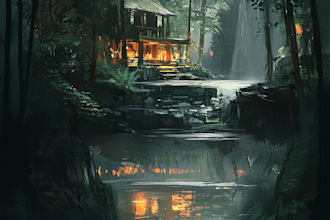 do concept art or 3d background for a game