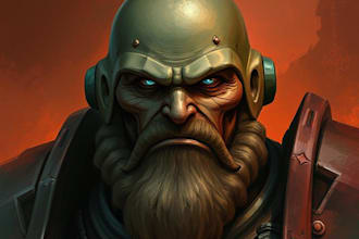 illustrate your original warhammer 40k portrait art