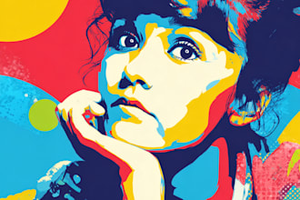 make awesome  pop art portrait