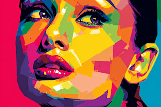 beautiful wpap pop art portrait