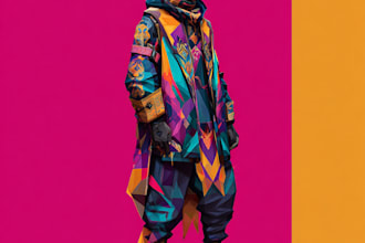 paint expressive colorful abstract portraits