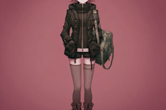 illustrate danganronpa characters in dramatic anime style