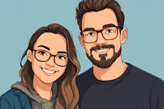 cartoonize your couple portrait