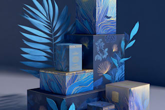 design a premium supplement product  packaging box
