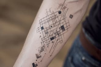 make geometric tattoo design in my style