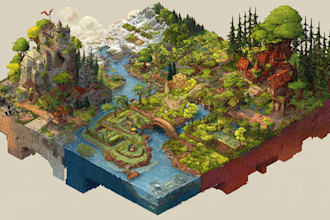 isometric event map vector festival maps illustrations